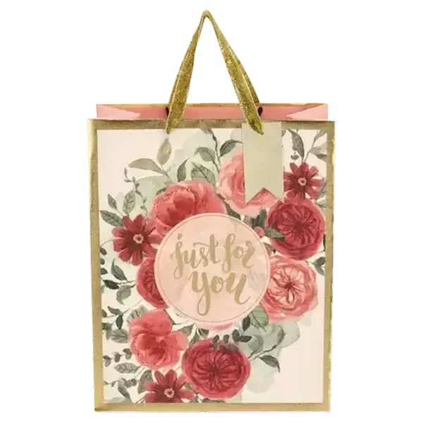 For You Flowers Foiled Large Gift Bag