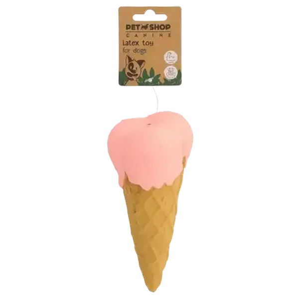 Petshop Pink & Brown Latex Ice Cream Dog Toy
