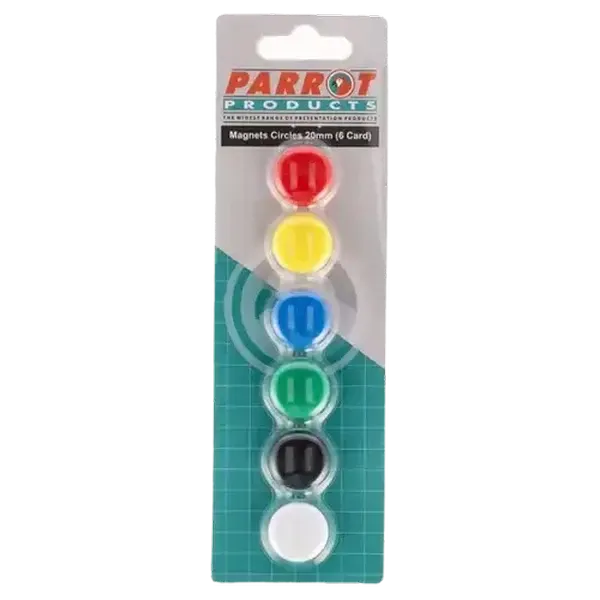 Parrot Products Circle Magnets 20mm 6-Pack