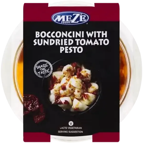 Mezé Foods Bocconcini with Sundried Tomato Pesto 220g