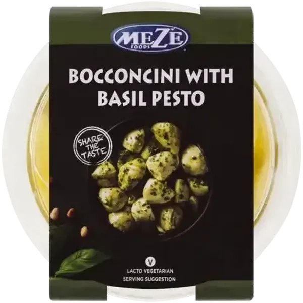 Mezé Foods Bocconcini with Basil Pesto 220g