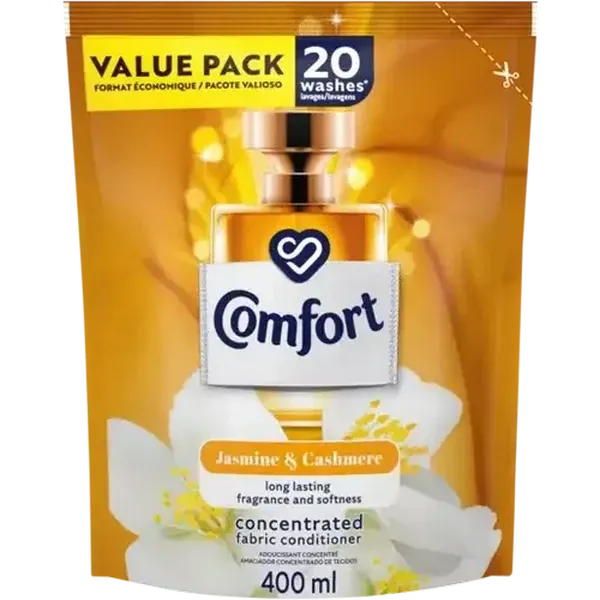Comfort Jasmine & Cashmere Concentrated Fabric Conditioner Refill 400ml