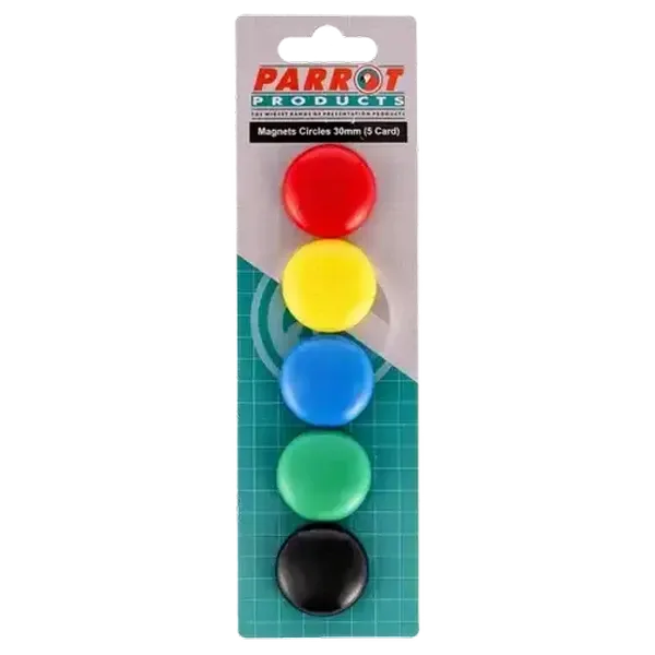 Parrot Products Circle Magnets 30mm 5-Pack