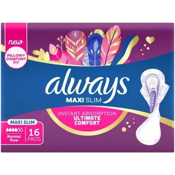 Always Normal Flow Maxi Slim Sanitary Pads 16 Pack