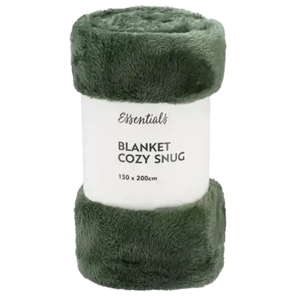 Essentials Sage Cozy Snug Blanket 150 x 200cm