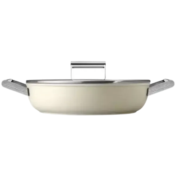Smeg Matt Cream Shallow Casserole 28cm