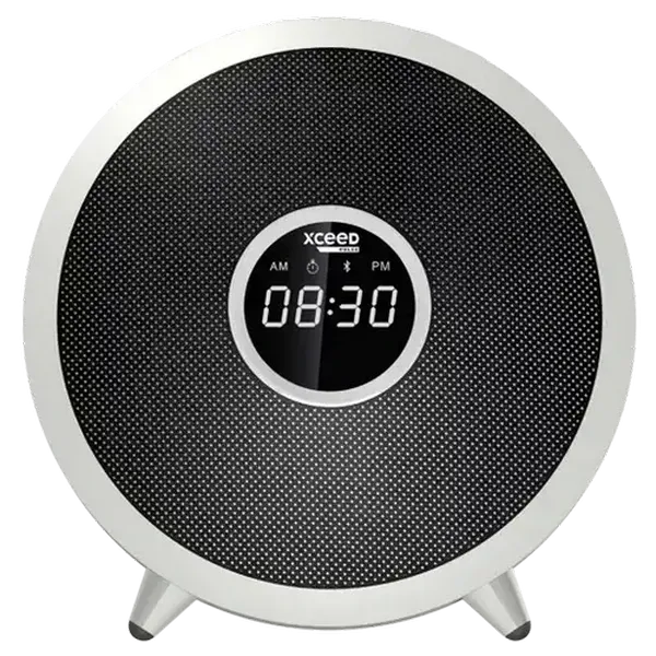 Xceed Pulse White Portable Tabletop Speaker with Clock 16W