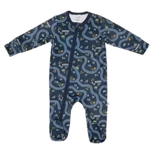 Jolly Tots Boys Velour Sleepsuit 3 - 6 Months