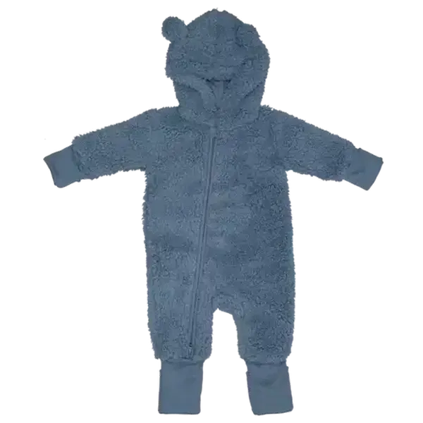 Jolly Tots Blue Sherpa Onesie 0 Months