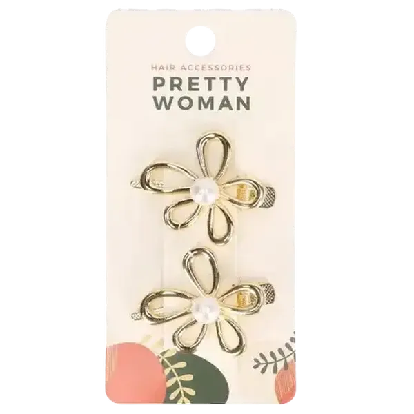 Pretty Woman Pearl Luxury Flower Clip 2-Pack