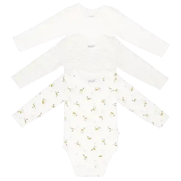 Jolly Tots Animal Long Sleeve Vests 6 - 12 Months 3-Pack