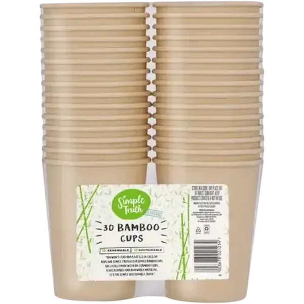 Simple Truth Bamboo Cups 30 x 250ml