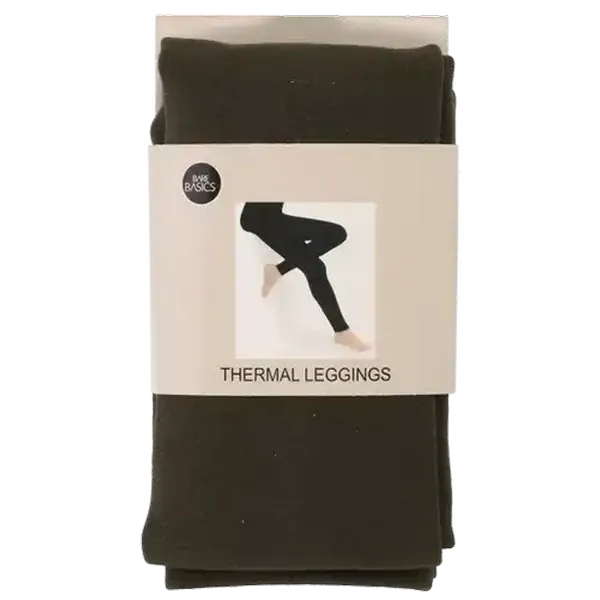 Bare Basics Ladies Olive Medium/Large Thermal Leggings