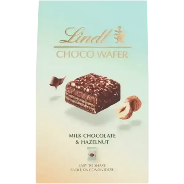 Lindt CHOCO WAFER Milk Chocolate & Hazelnut Wafers 135g