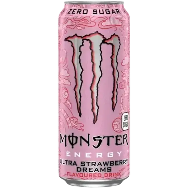 Monster Ultra Strawberry Dreams Flavoured Zero Sugar Energy Drink 500ml