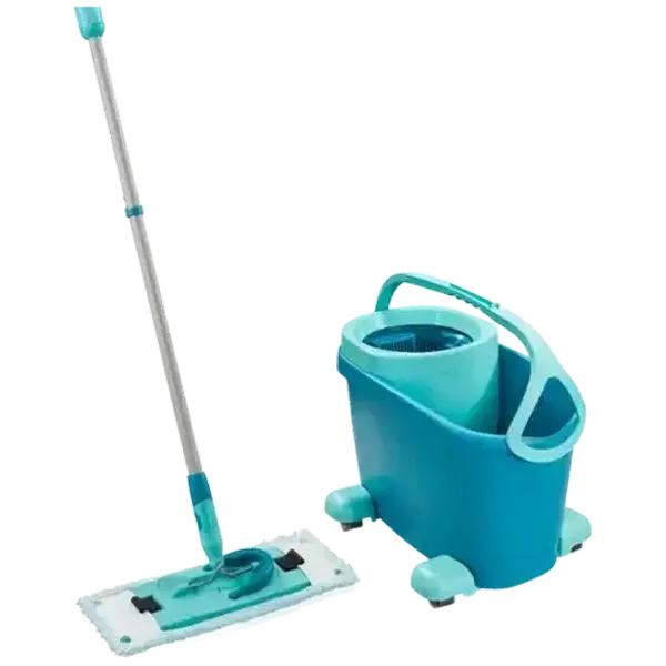 Leifheit Clean Twist Medium Ergo Mobile Spin Mop Set With Wheels