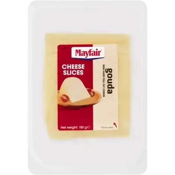 Mayfair Full Fat Semi-Hard Gouda Cheese Slices 150g