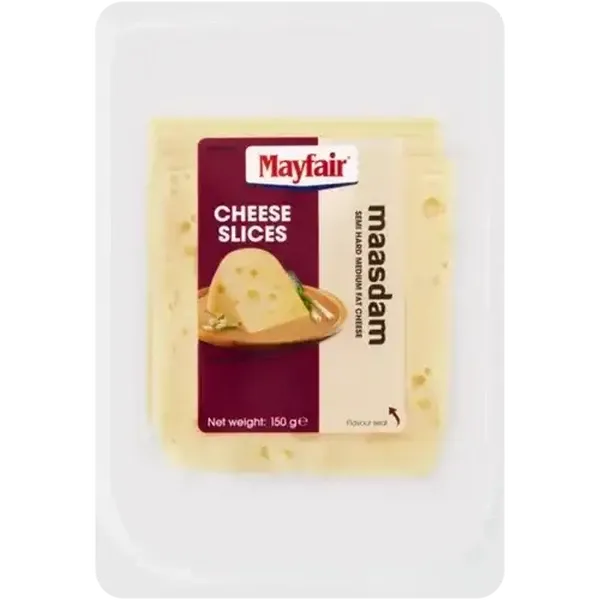 Mayfair Maasdam Medium Fat Cheese Slices 150g