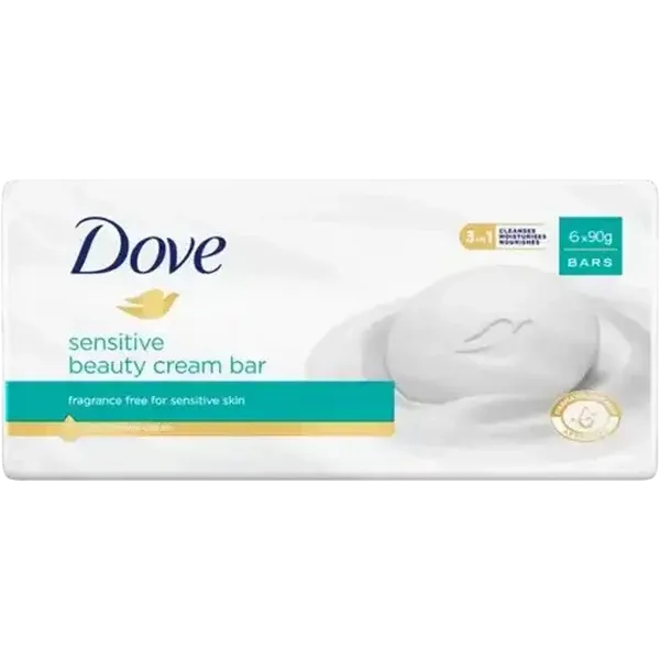 Dove Sensitive Beauty Cream Bar 6 x 90g