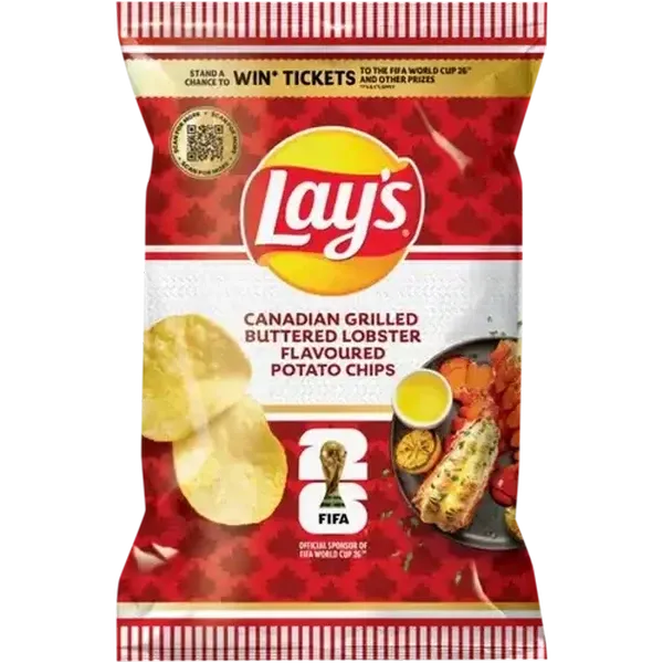 Lay's Canadian Grilled Buttered Lobster Flavoured Potato Chips 120g
