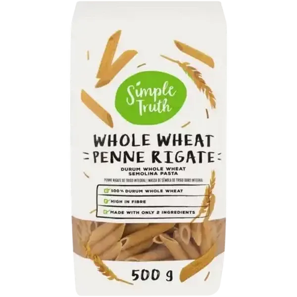 Simple Truth Whole Wheat Penne Rigate 500g