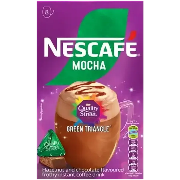 NESCAFÉ Quality Street Green Triangle Flavoured Instant Mocha 8 x 19g