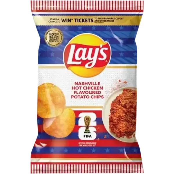 Lay's Nashville Hot Chicken Flavoured Potato Chips 120g