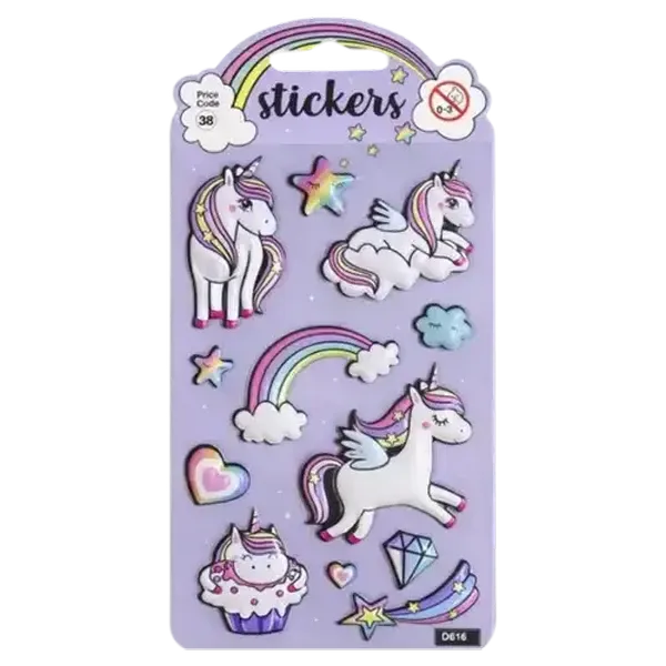 CardCo Pop-Up Unicorn Stickers