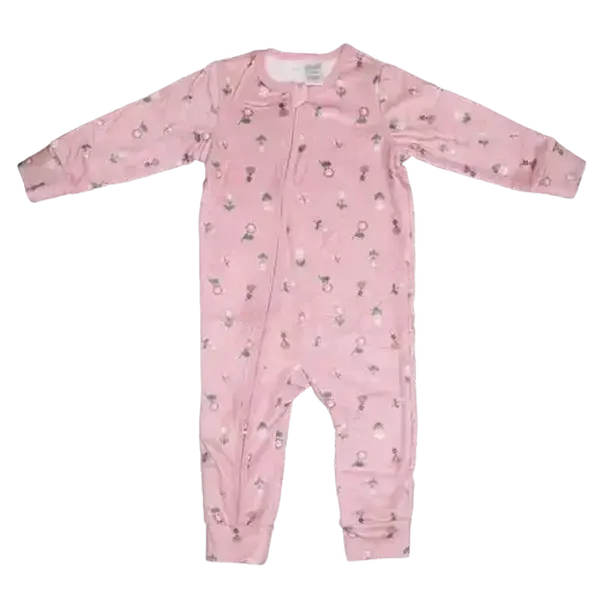 Jolly Tots Girls Velour Sleepsuit 18 - 24 Months