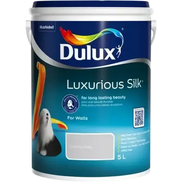 Dulux Luxurious Silk Cosmic Grey Mid Sheen Interior Wall Paint 5L