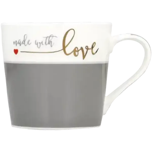 Made with Love Metallic Coffee Mug 415ml (Colour May Vary)