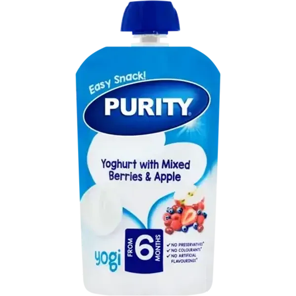 PURITY From 6 Months Yoghurt with Mixed Berries & Apple Yogi 110ml