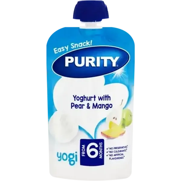 PURITY From 6 Months Yoghurt with Pear & Mango Yogi 110ml