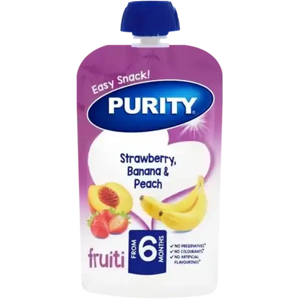 PURITY From 6 Months Strawberry, Banana & Peach Fruiti 110ml