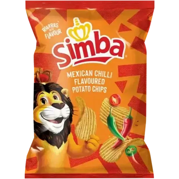 Simba Mexican Chilli Flavoured Potato Chips 120g