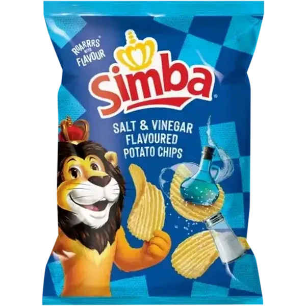 Simba Salt & Vinegar Flavoured Potato Chips 120g