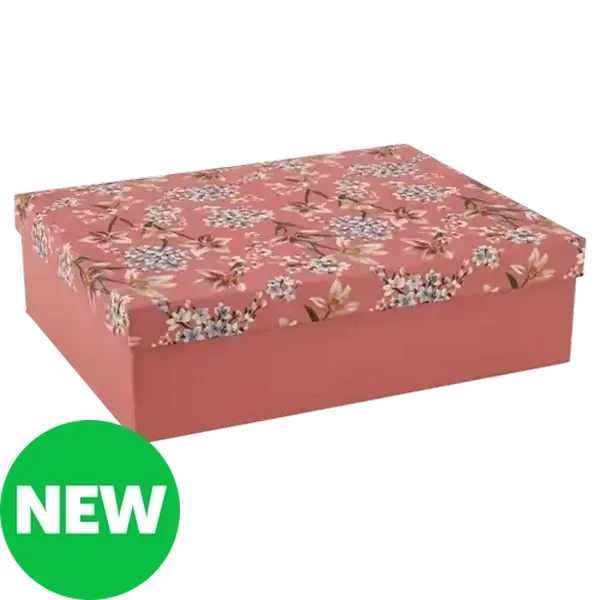 Creative Stationery Small Pink Botanical Print Gift Box