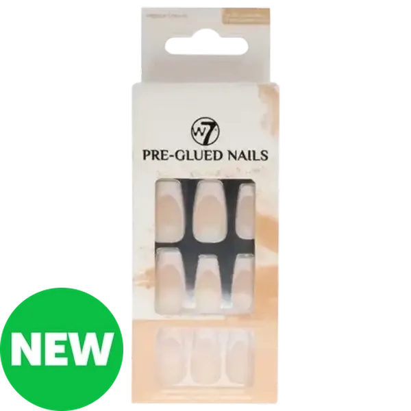 W7 French Coffin Pre-Glued Press On Nails