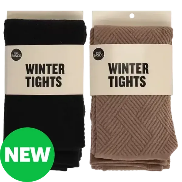 Bare Basics Ladies Small Stripe Winter Tights (Colour May Vary)