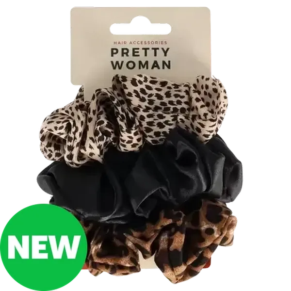 Pretty Woman Wildlife Scrunchies 3-Pack