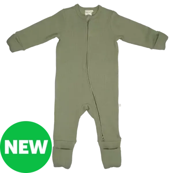 Jolly Tots Green Boy Ribbed Sleepsuit 3 - 6 Months