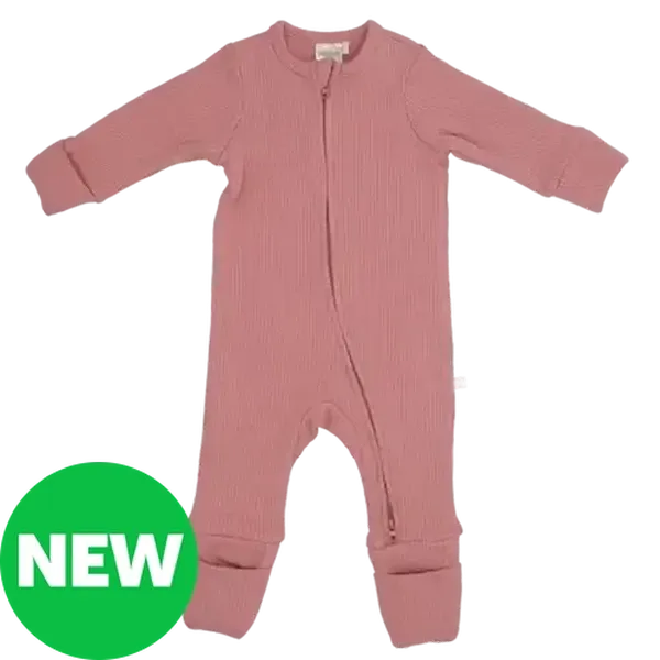 Jolly Tots Pink Girl Ribbed Sleepsuit 0 - 3 Months