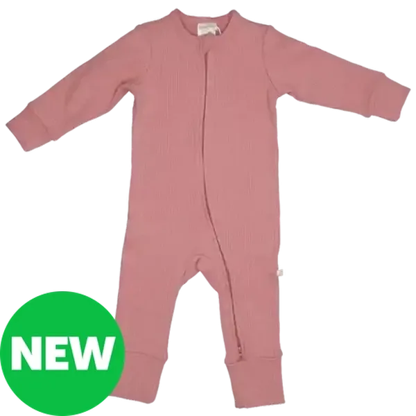 Jolly Tots Pink Girl Ribbed Sleepsuit 3 - 6 Months