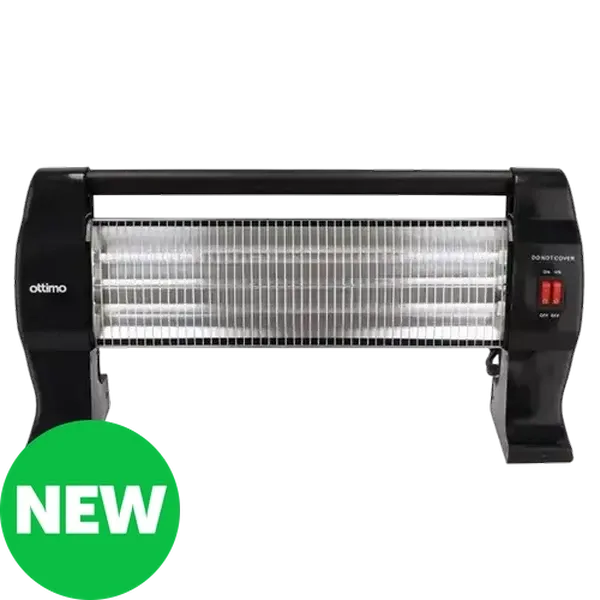 Ottimo Black 3 Bar Quartz Heater 1200W
