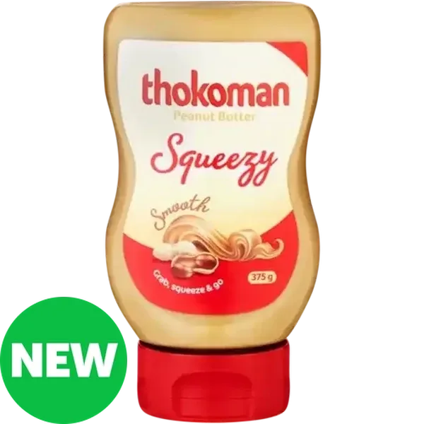 Thokoman Squeezy Smooth Peanut Butter 375g