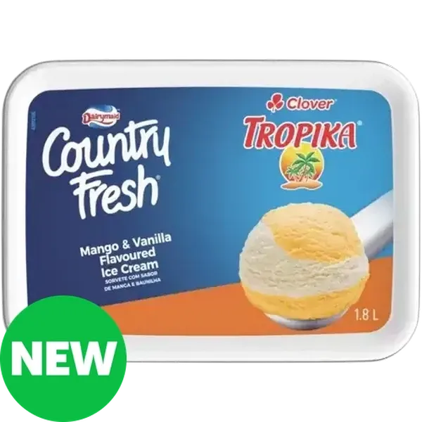 Dairymaid Country Fresh Mango & Vanilla Flavoured Tropika Ice Cream 1.8L