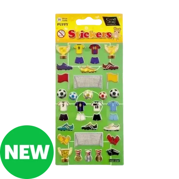 CardCo Puffy Football Stickers