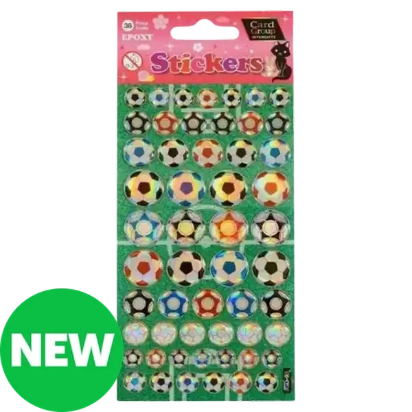 CardCo Soccer Ball Epoxy Stickers