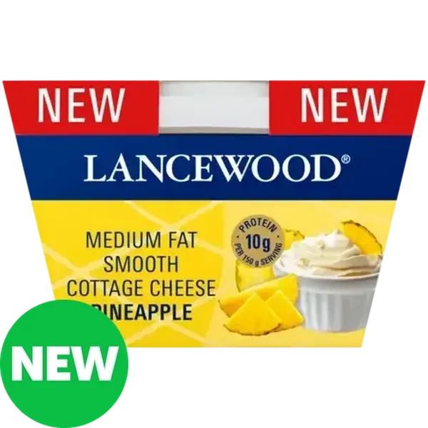 LANCEWOOD Pineapple Medium Fat Smooth Cottage Cheese 150g