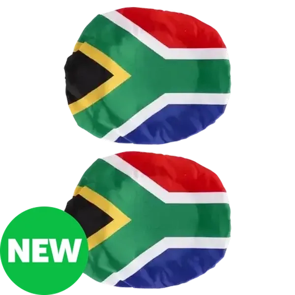 South African Supporter Gear Car Mirror Cover 2-Pack
